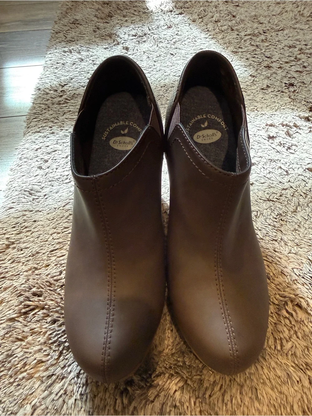 Dr. Scholl's Brown Slip-On Ankle Booties